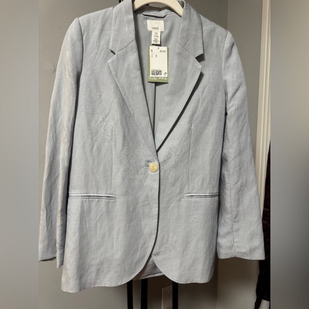H&M gray/blue blazer